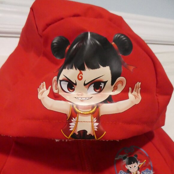 Unbranded Chinese Character NE ZHA | medium | Red Ne Zha Print Hooded Jacket - Picture 2 of 16